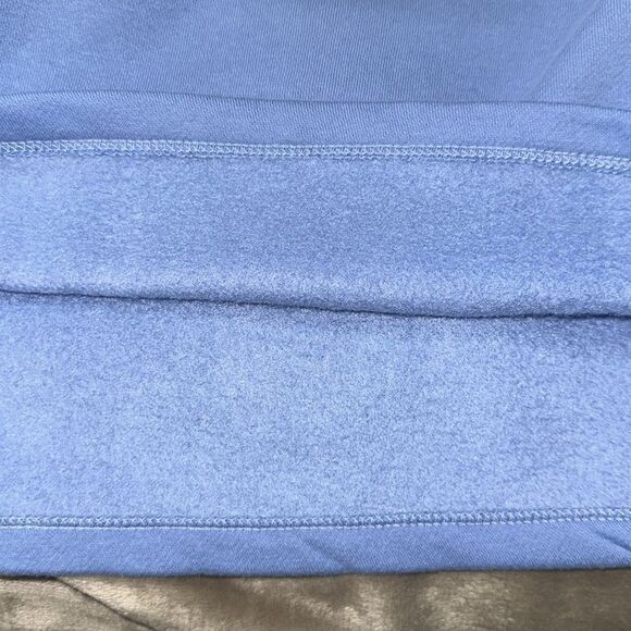 F21 S Light Blue White Collared PARIS Graphic Cropped Fleece Pullover - Picture 14 of 15